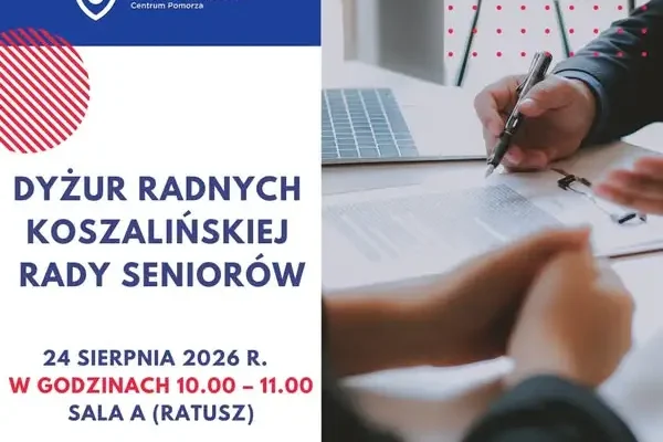 Dyżur radnych Miejskiej Rady Seniorów w Koszalinie – 24 sierpnia