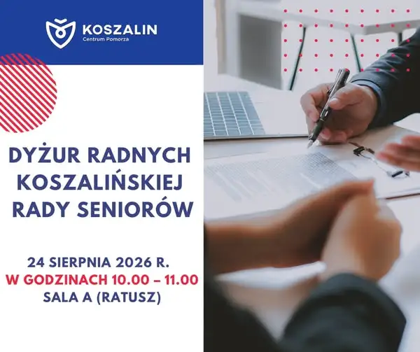 Dyżur radnych Miejskiej Rady Seniorów w Koszalinie – 24 sierpnia
