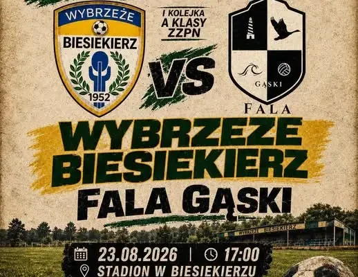 Lokalne derby na inaugurację sezonu A-klasy: Wybrzeże Biesiekierz zmierzy się z Falą Gąski