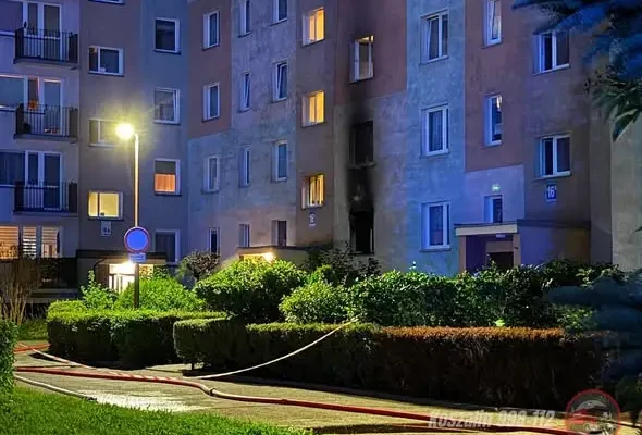 Pożar mieszkania w Koszalinie przy ul. Giełdowej – jedna osoba poszkodowana