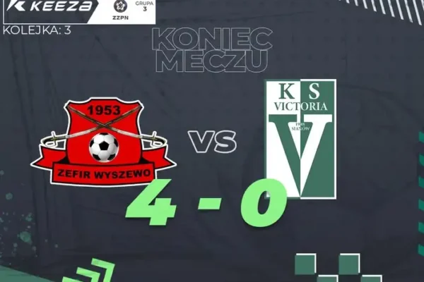 Porażka Victorii Sianów w Wyszewie: Zefir wygrywa 4:0