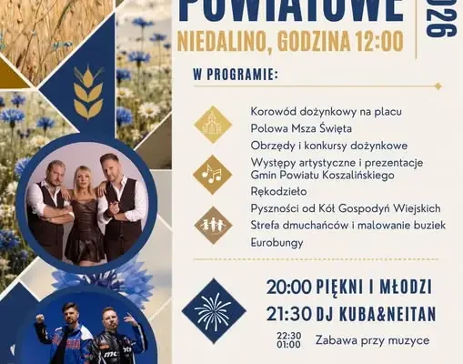 Dożynki Powiatowe w Niedalinie już 12 września – sprawdź program!