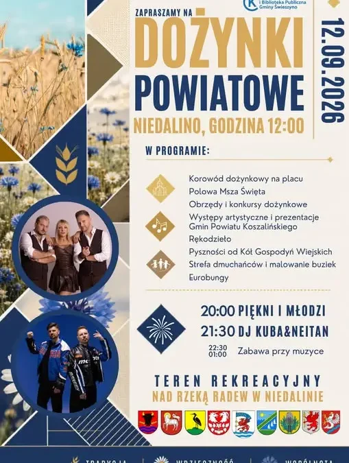 Dożynki Powiatowe w Niedalinie już 12 września – sprawdź program!