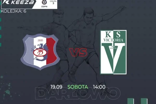 Victoria Sianów zagra na wyjeździe z Darłovią Darłowo – sobota, godz. 14:00