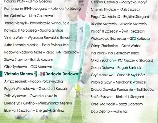 Puchar Polski ZZPN: Victoria Sianów zmierzy się z Darłovią Darłowo w IV rundzie