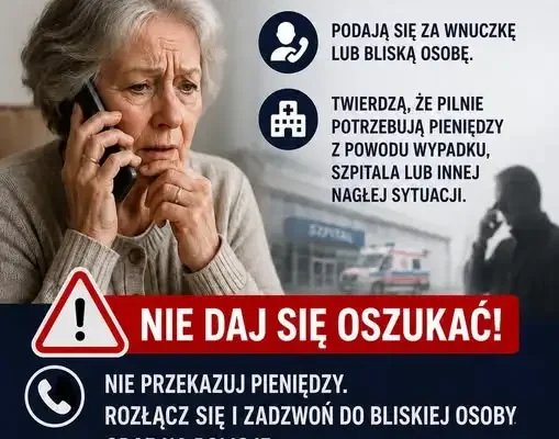 Uwaga na oszustów „na wnuczka” – policja ostrzega mieszkańców gminy Polanów