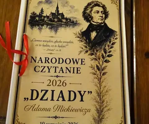 Narodowe Czytanie 2026 w Polanowie: „Dziady” i 80-lecie biblioteki