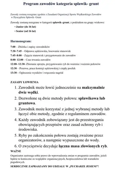 Puchar Jesieni w Bobolicach: zawody wędkarskie dla każdego