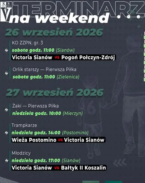 Piłkarski weekend w Sianowie: Victoria gra u siebie i na wyjeździe
