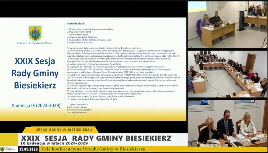 XXIX Sesja Rady Gminy Biesiekierz – uchwały i planowanie przestrzenne