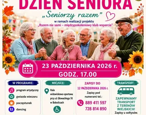 Gminny Dzień Seniora „Seniorzy Razem” w Bobolicach – zapisy do 12 października