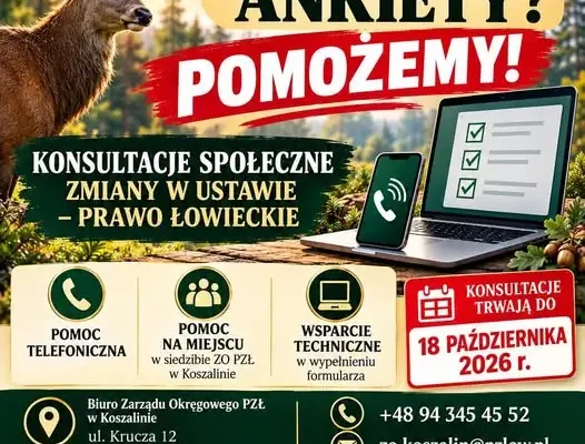 Pomoc w wypełnianiu wniosków o zmianę w Prawie Łowieckim – ZO PZŁ Koszalin