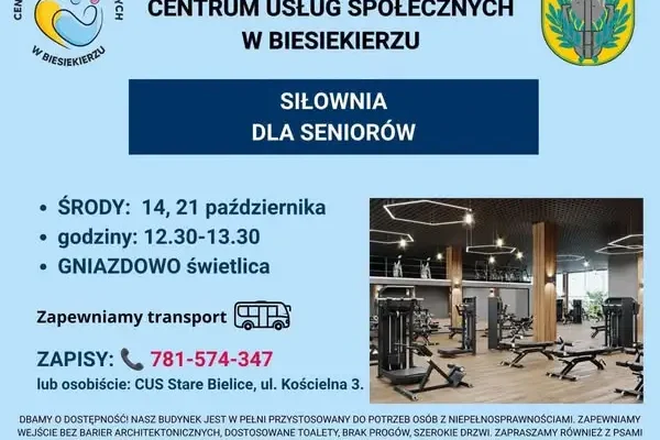 Siłownia dla Seniorów w Gminie Biesiekierz – zapisy trwają