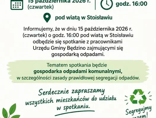 Spotkanie o segregacji odpadów w Stoisławiu – 15 października