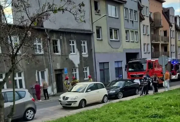 Pożar w mieszkaniu przy ul. Barlickiego w Koszalinie