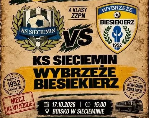 Wybrzeże kontra KS Sieciemin – hit IX kolejki A Klasy ZZPN