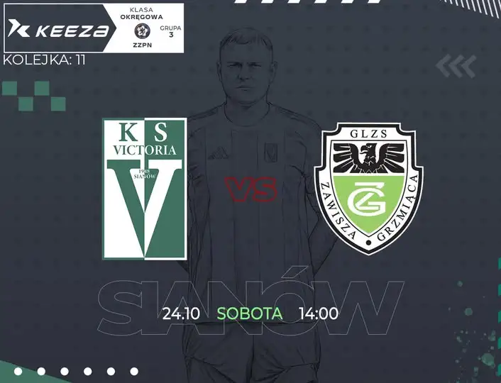 Victoria Sianów podejmie Zawiszę Grzmiąca w sobotnim meczu Klasy Okręgowej