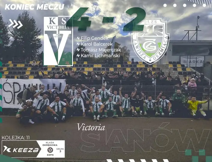 Victoria Sianów wygrywa 4:2 z Zawiszą – hat-trick i show w ofensywie