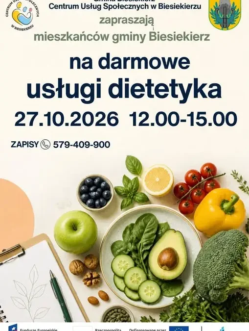 Darmowe porady dietetyka w gminie Biesiekierz – 27 października