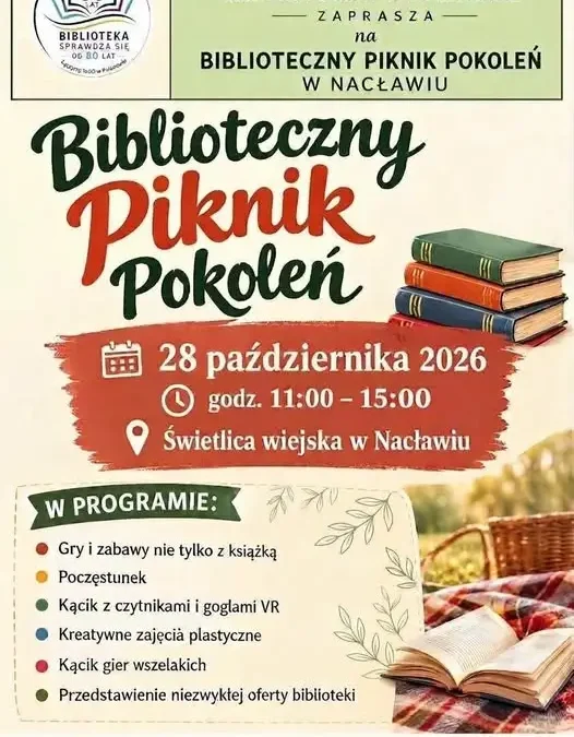 Biblioteczny Piknik Pokoleń w Nacławiu – podsumowanie projektu „Podwórka Mocy”